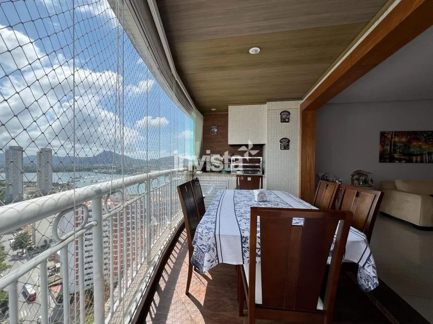 Foto 1 de Apartamento com 3 Quartos para alugar, 199m² em Ponta da Praia, Santos