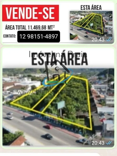 Foto 1 de Lote/Terreno à venda, 11469m² em Centro, Caraguatatuba
