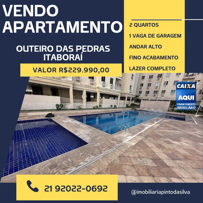 Foto 1 de Apartamento com 2 Quartos à venda, 55m² em Rio Varzea, Itaboraí