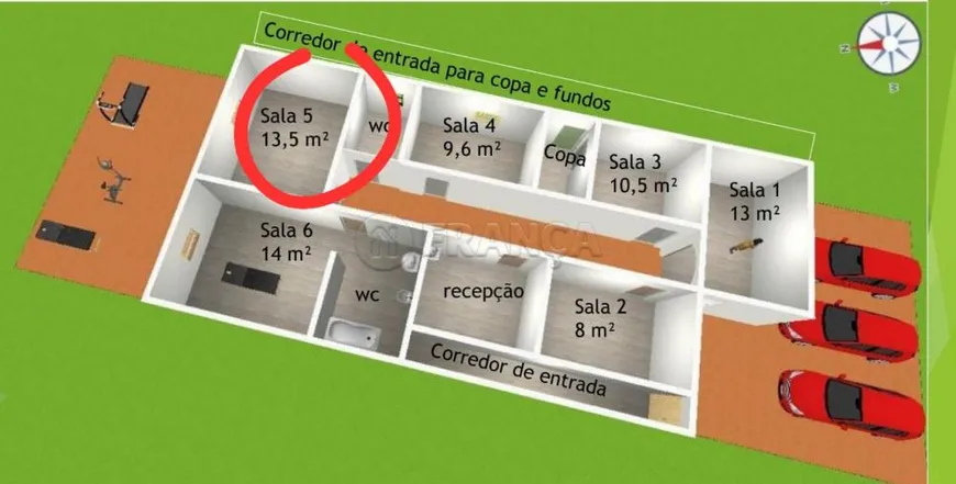 Foto 1 de Sala Comercial para alugar, 14m² em Jardim Didinha, Jacareí