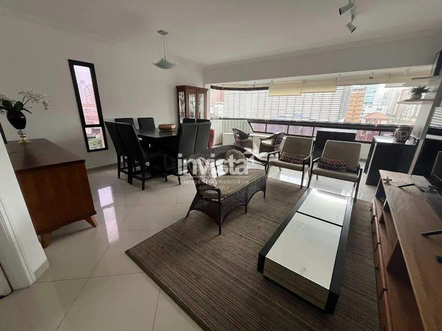 Foto 1 de Apartamento com 3 Quartos para alugar, 157m² em Embaré, Santos