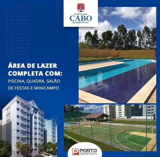 Foto 1 de Apartamento com 2 Quartos à venda, 50m² em Cidade Garapu, Cabo de Santo Agostinho