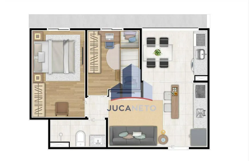 Foto 1 de Apartamento com 2 Quartos à venda, 45m² em Vila Assis Brasil, Mauá