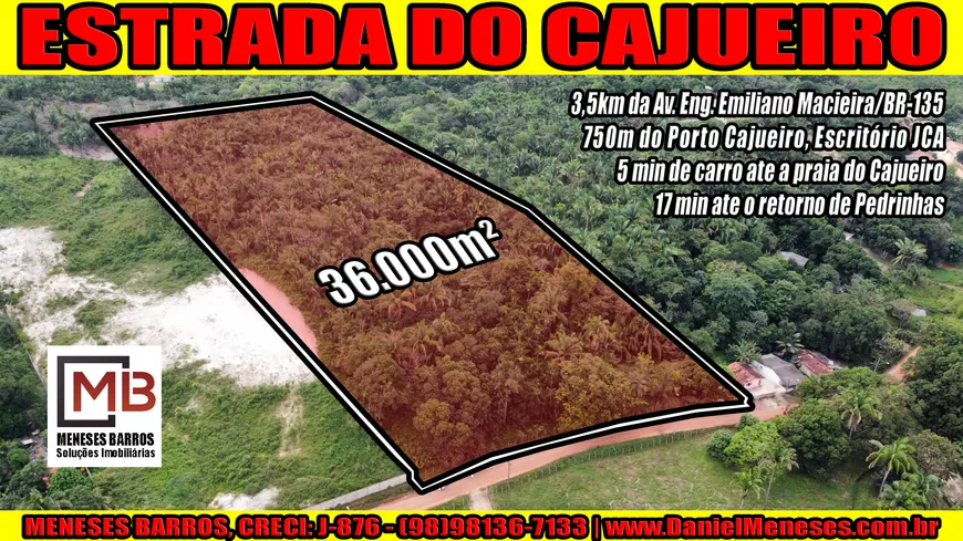 Foto 1 de Lote/Terreno à venda, 36000m² em Vila Maranhão, São Luís