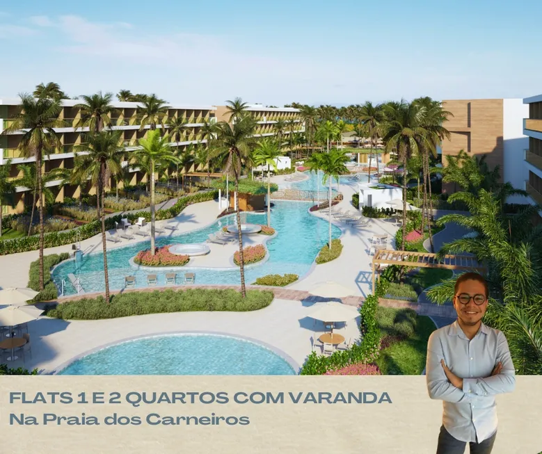 Foto 1 de Apartamento com 1 Quarto à venda, 32m² em Praia dos Carneiros, Tamandare