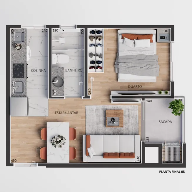 Foto 1 de Apartamento com 1 Quarto à venda, 33m² em Água Verde, Curitiba