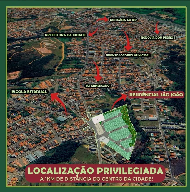 Foto 1 de Lote/Terreno à venda, 125m² em Centro, Bom Jesus dos Perdões