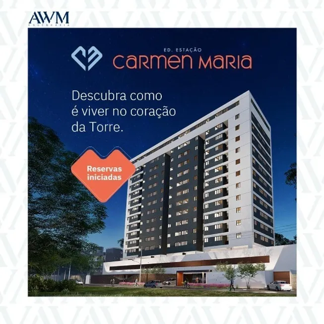 Foto 1 de Apartamento com 2 Quartos à venda, 52m² em Torre, Recife