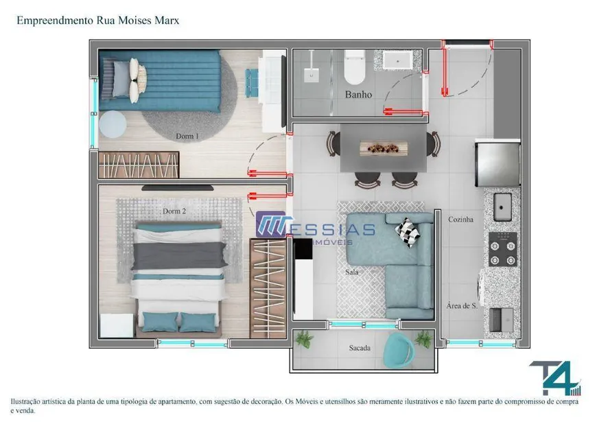 Foto 1 de Apartamento com 2 Quartos à venda, 37m² em Vila Matilde, São Paulo