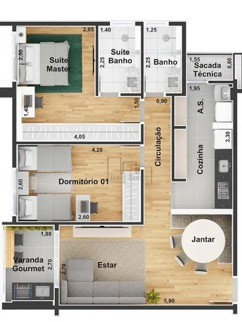 Foto 1 de Apartamento com 2 Quartos à venda, 76m² em Boa Vista, Sorocaba