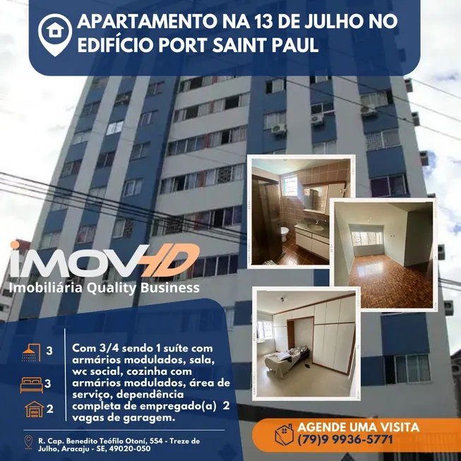 Foto 1 de Apartamento com 3 Quartos à venda, 93m² em Treze de Julho, Aracaju