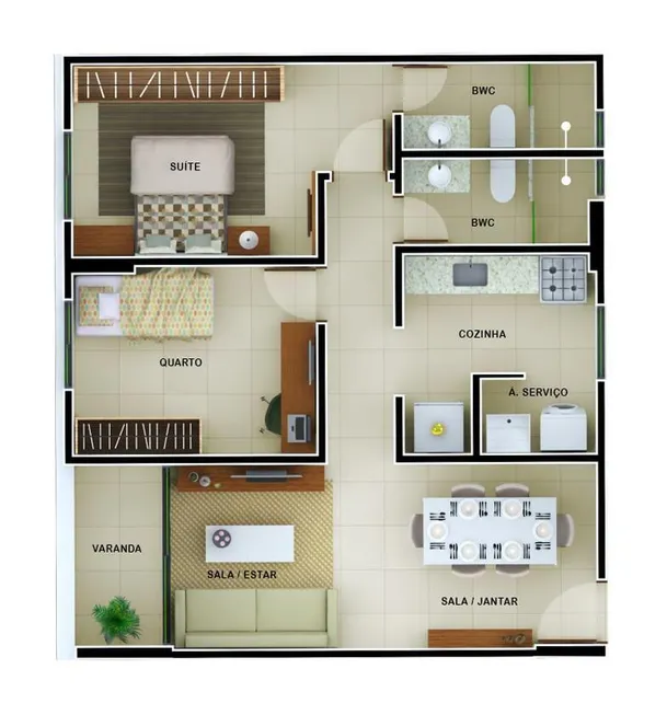 Foto 1 de Apartamento com 2 Quartos à venda, 52m² em Centro, João Pessoa