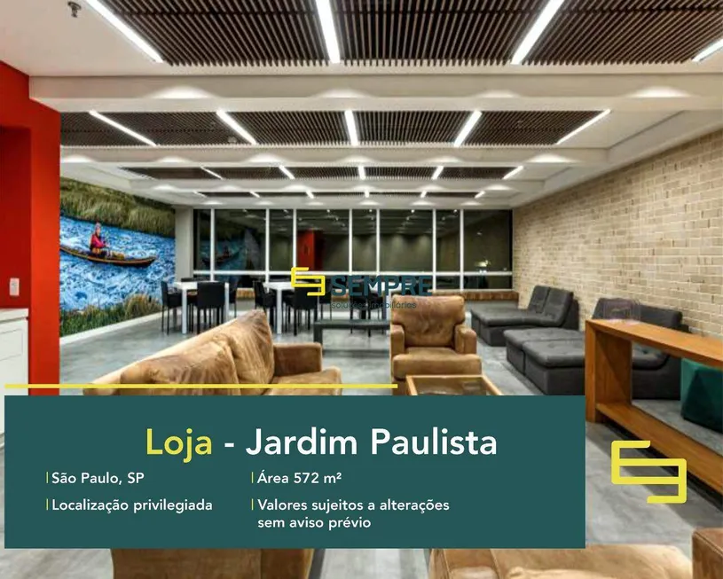 Foto 1 de Ponto Comercial para alugar, 572m² em Jardim Paulista, São Paulo