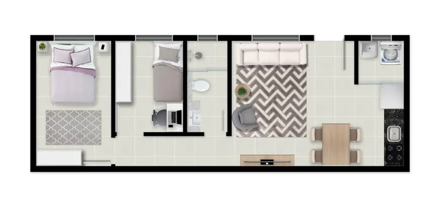 Foto 1 de Apartamento com 2 Quartos à venda, 44m² em Chácara Belenzinho, São Paulo