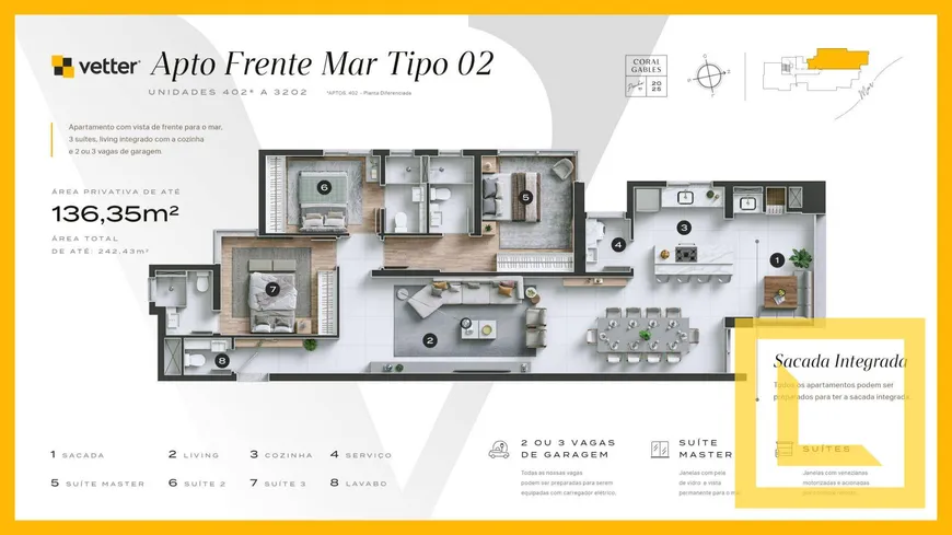 Foto 1 de Apartamento com 3 Quartos à venda, 136m² em Centro, Penha