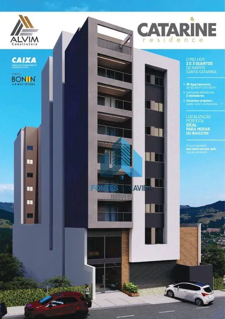 Foto 1 de Apartamento com 2 Quartos à venda, 51m² em Santa Catarina, Juiz de Fora