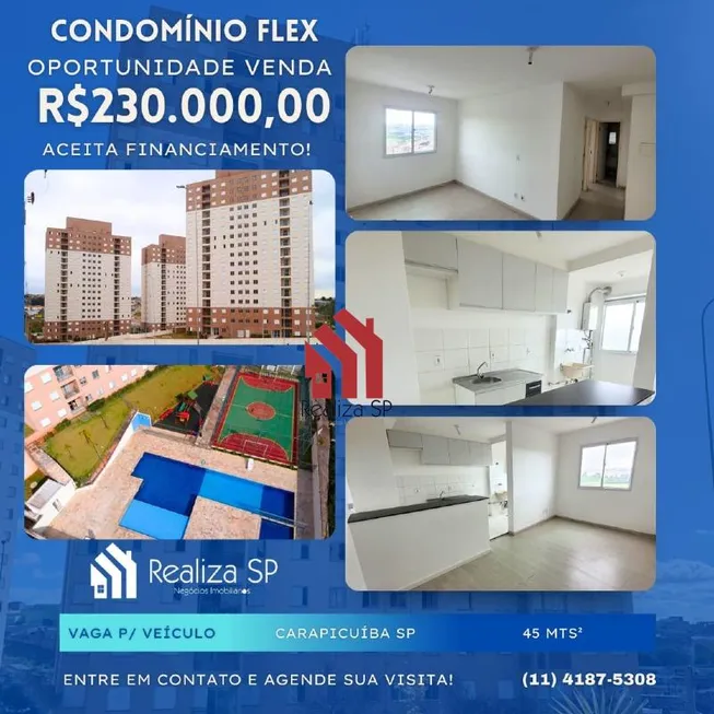 Foto 1 de Apartamento com 2 Quartos à venda, 45m² em Vila da Oportunidade, Carapicuíba