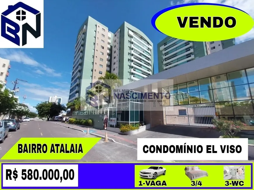 Foto 1 de Apartamento com 3 Quartos à venda, 108m² em Atalaia, Aracaju