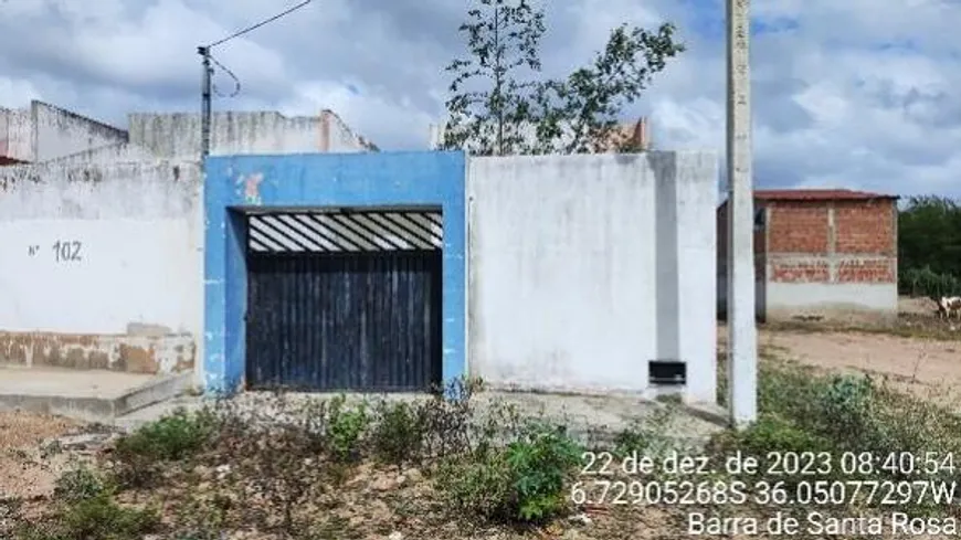 Foto 1 de Casa com 2 Quartos à venda, 59m² em Centro, Barra de Santa Rosa