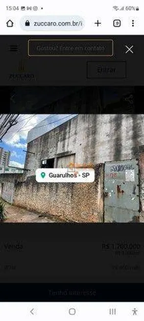 Foto 1 de Lote/Terreno à venda, 500m² em Jardim Bom Clima, Guarulhos