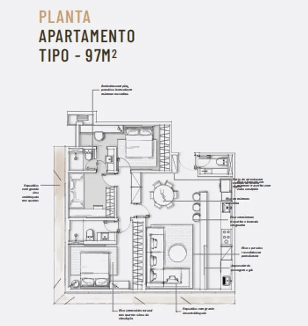 Foto 1 de Apartamento com 3 Quartos à venda, 98m² em Serra, Belo Horizonte