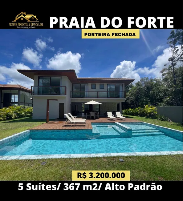Foto 1 de Casa de Condomínio com 5 Quartos à venda, 366m² em , Mata de São João