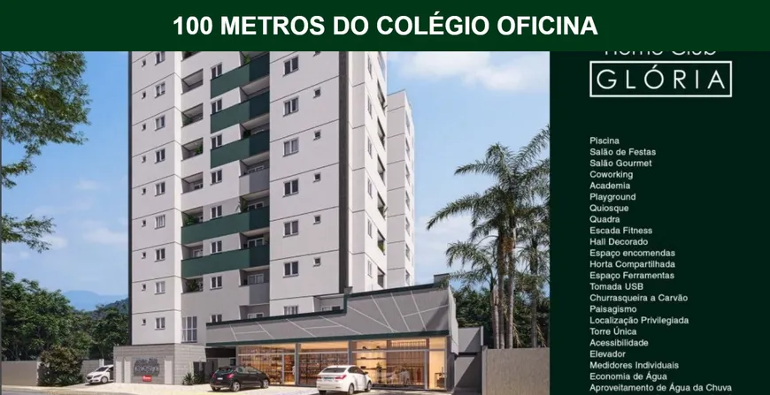 Foto 1 de Apartamento com 2 Quartos à venda, 52m² em Glória, Joinville