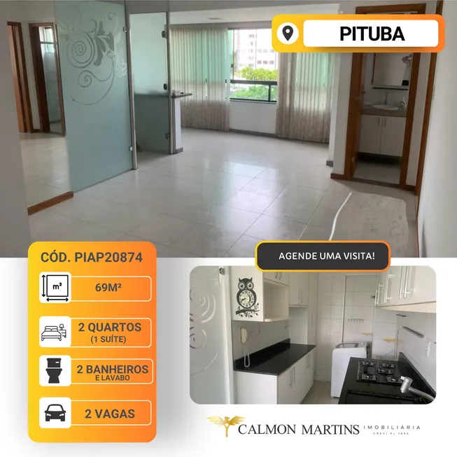 Foto 1 de Apartamento com 2 Quartos à venda, 69m² em Pituba, Salvador