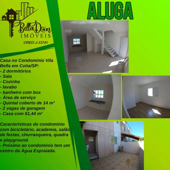 Foto 1 de Casa de Condomínio com 2 Quartos para alugar, 61m² em Agua Espraiada, Cotia