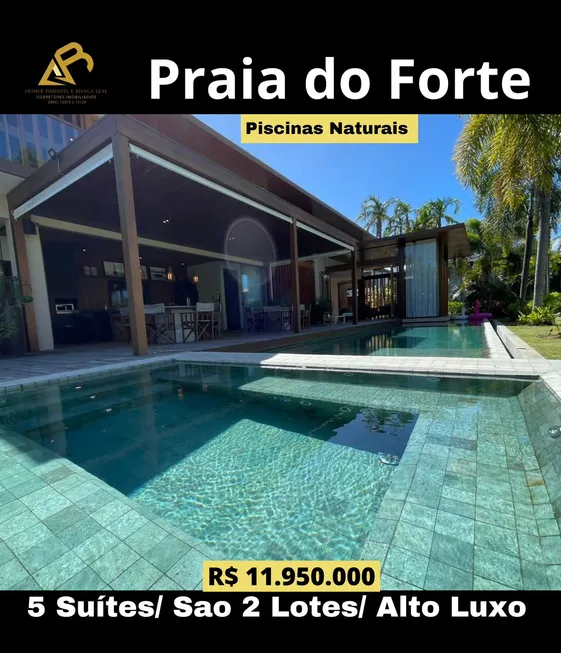 Foto 1 de Casa de Condomínio com 5 Quartos à venda, 544m² em Praia do Forte, Mata de São João