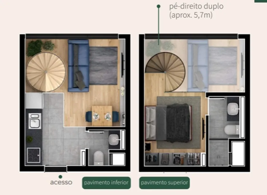 Foto 1 de Apartamento com 1 Quarto à venda, 39m² em Água Verde, Curitiba