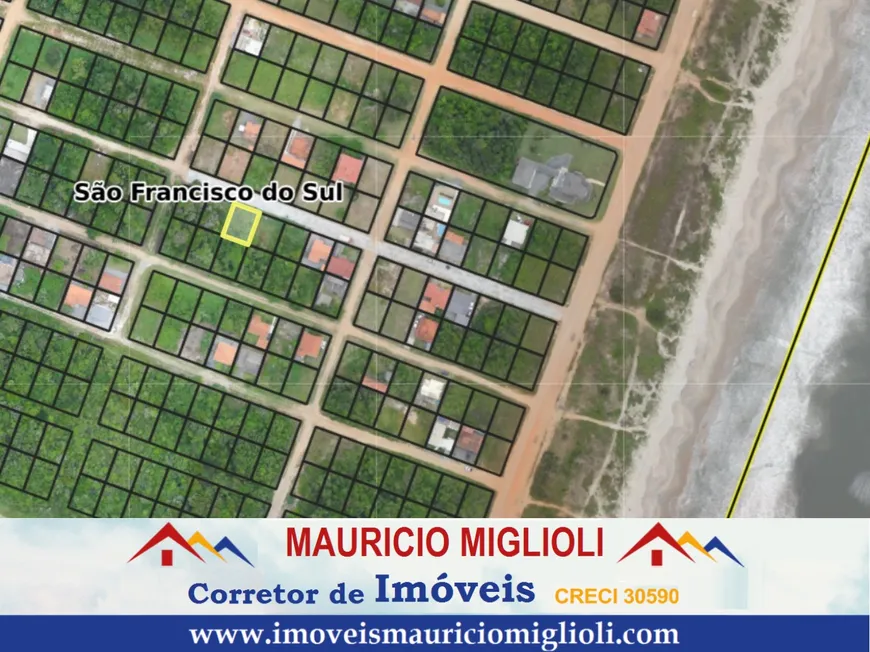 Foto 1 de Lote/Terreno à venda, 300m² em Praia do Ervino, São Francisco do Sul