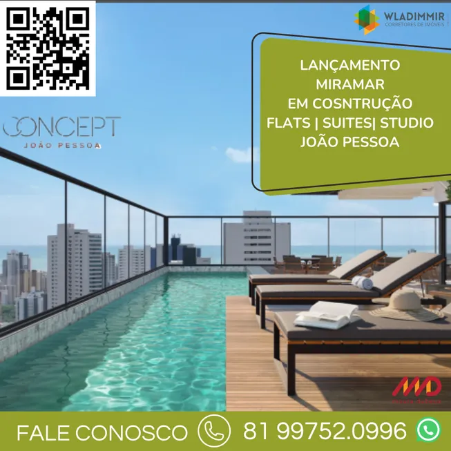 Foto 1 de Apartamento com 1 Quarto à venda, 21m² em Miramar, João Pessoa