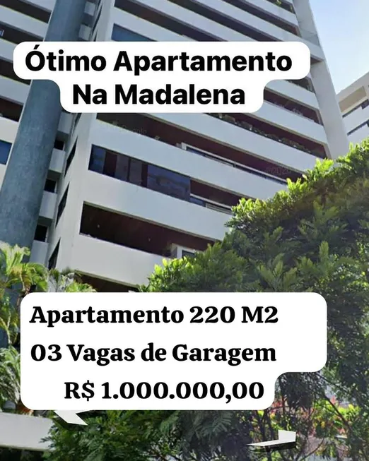 Foto 1 de Apartamento com 4 Quartos à venda, 220m² em Madalena, Recife