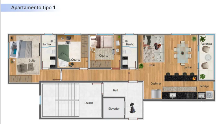 Foto 1 de Apartamento com 3 Quartos à venda, 82m² em Diamante, Belo Horizonte