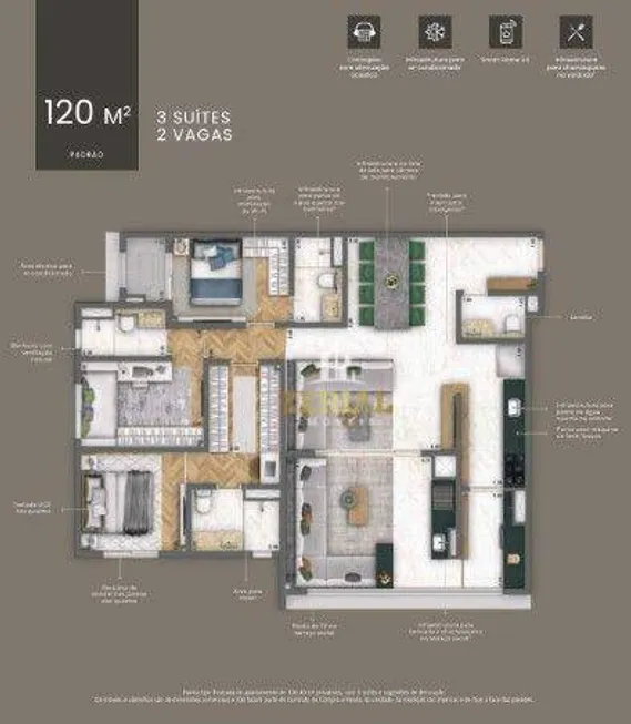 Foto 1 de Apartamento com 3 Quartos à venda, 120m² em Móoca, São Paulo