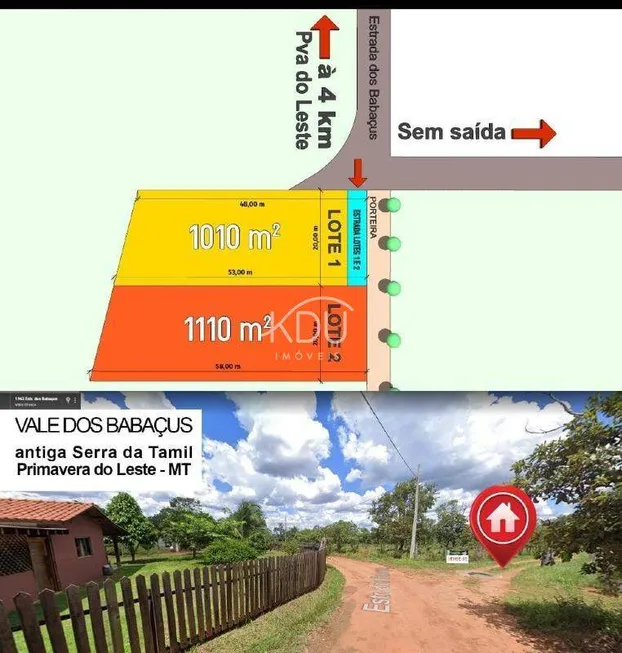 Foto 1 de Lote/Terreno à venda, 1110m² em Zona Rural, Primavera do Leste