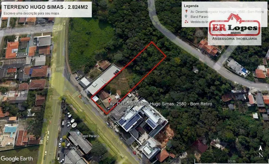 Foto 1 de Lote/Terreno à venda, 2824m² em Bom Retiro, Curitiba