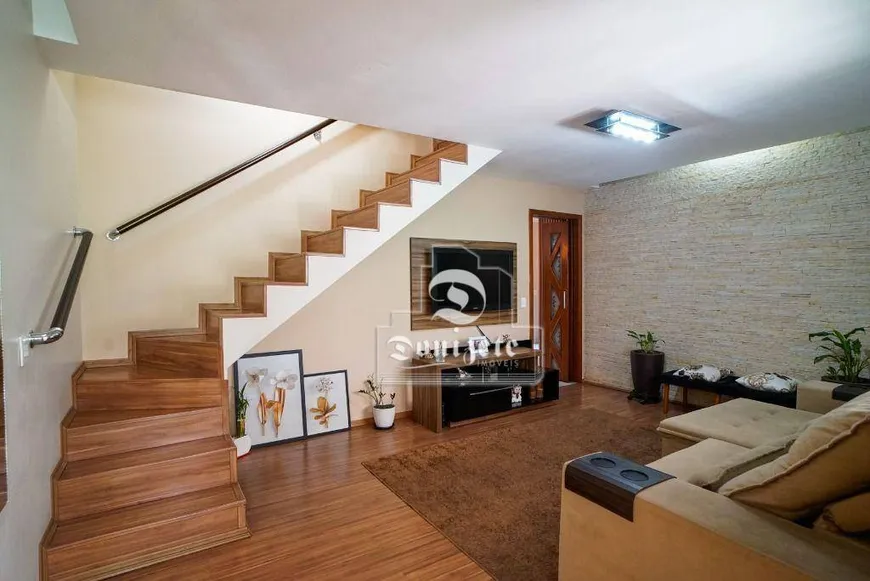 Foto 1 de Casa de Condomínio com 3 Quartos à venda, 133m² em Vila Homero Thon, Santo André