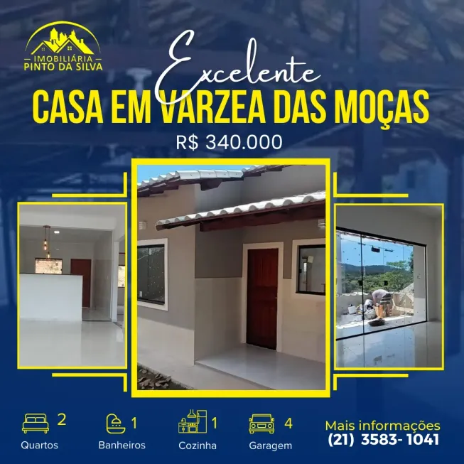Foto 1 de Casa de Condomínio com 2 Quartos à venda, 240m² em Várzea das Moças, São Gonçalo