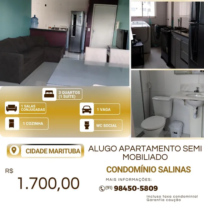 Foto 1 de Apartamento com 2 Quartos para alugar, 45m² em Novo Horizonte, Marituba