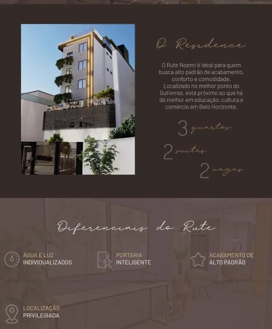 Foto 1 de Apartamento com 3 Quartos à venda, 74m² em Gutierrez, Belo Horizonte
