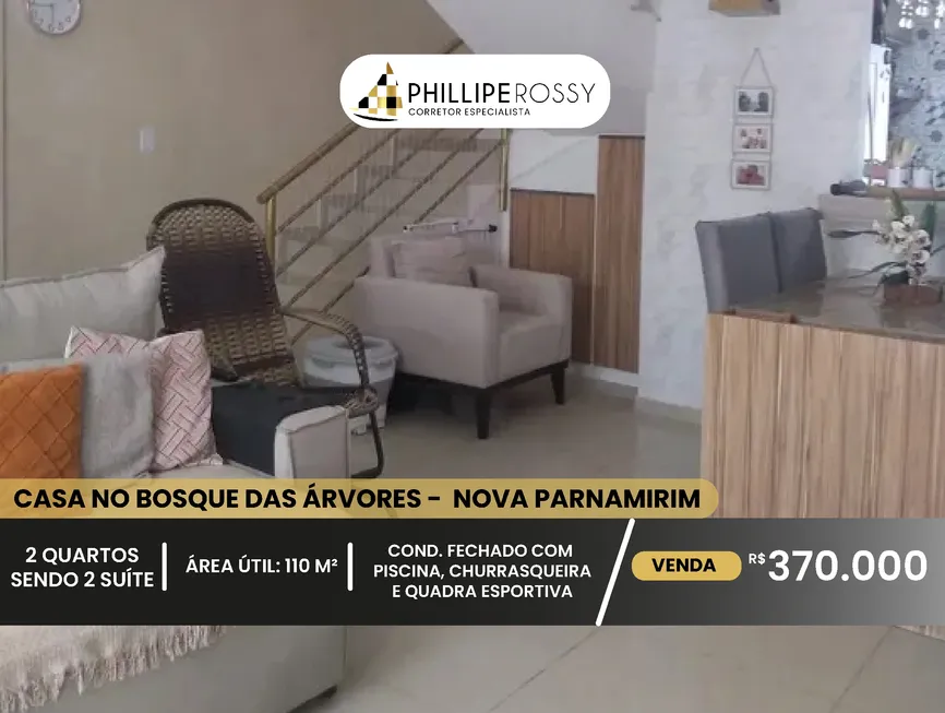 Foto 1 de Casa com 2 Quartos à venda, 110m² em Parque Do Jiqui, Parnamirim