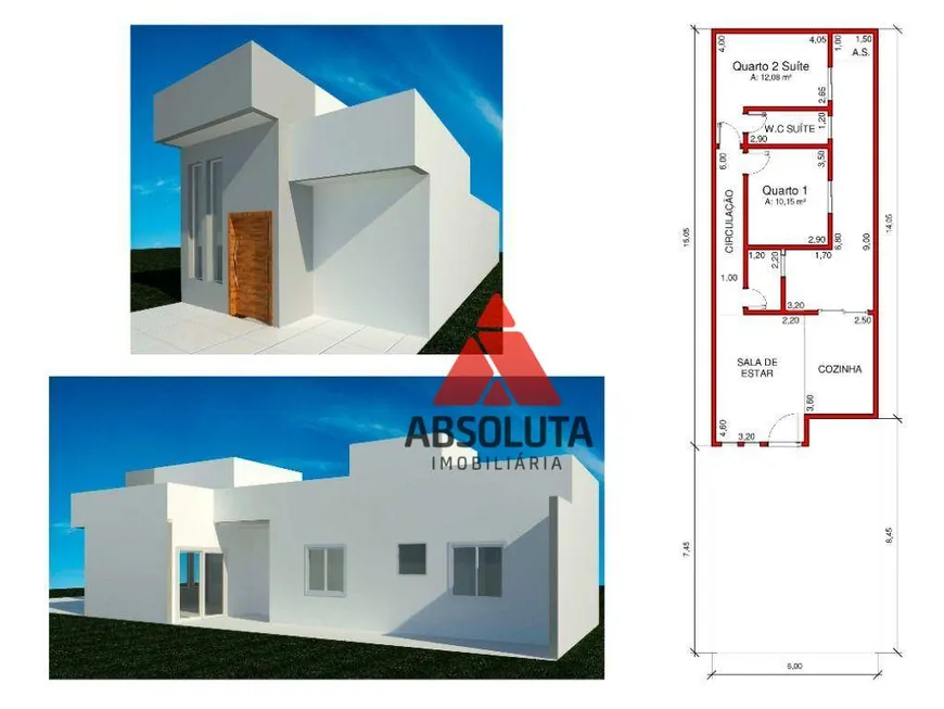 Foto 1 de Casa com 2 Quartos à venda, 71m² em Praia Azul, Americana
