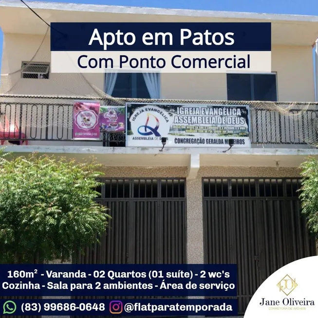 Foto 1 de Apartamento com 2 Quartos à venda, 160m² em Bivar Olinto, Patos