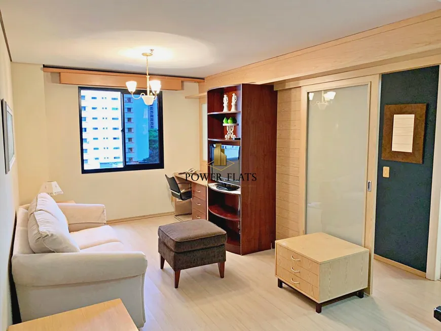 Foto 1 de Flat com 1 Quarto para alugar, 43m² em Moema, São Paulo