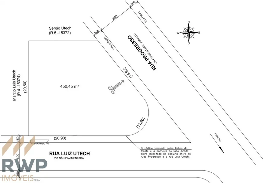 Foto 1 de Lote/Terreno à venda, 450m² em Testo Alto, Pomerode