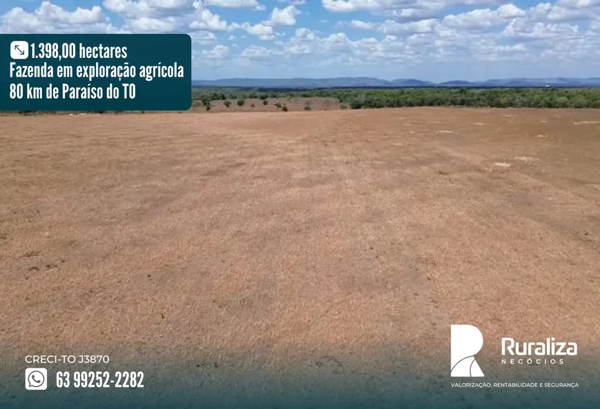 Foto 1 de Fazenda/Sítio à venda, 1398m² em Zona Rural, Paraíso do Tocantins