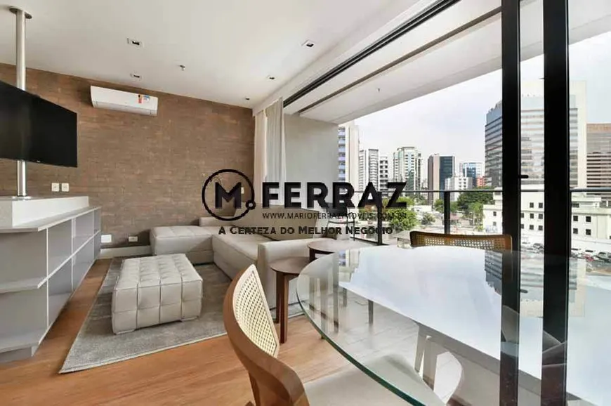 Foto 1 de Apartamento com 1 Quarto para venda ou aluguel, 62m² em Vila Olímpia, São Paulo