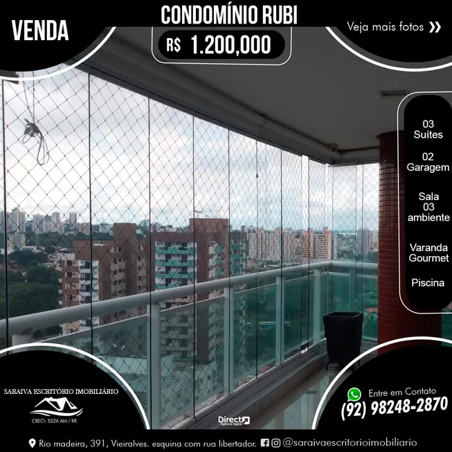 Foto 1 de Apartamento com 3 Quartos à venda, 162m² em Parque Dez de Novembro, Manaus
